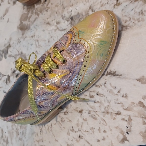 SPRING STEP L'ARTISTE LACIOX WOMEN'S LEATHER OXFORD SHOES Multi Color NEW EU 38 - Picture 11 of 16